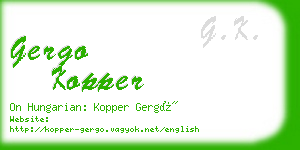 gergo kopper business card